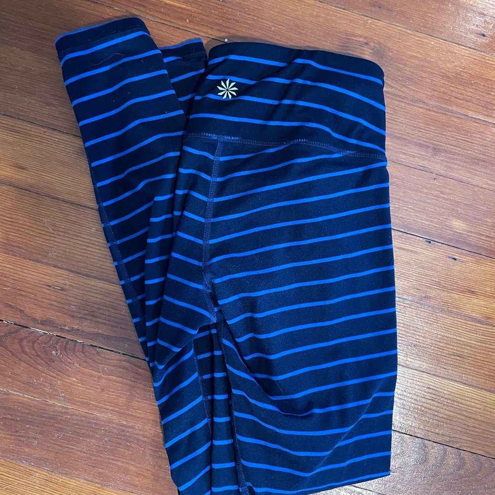 Athleta Striped Leggings XS